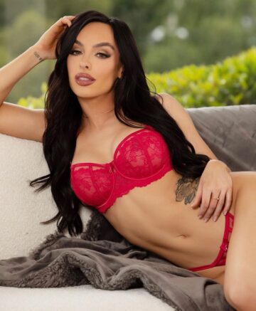 featured blink model alyssa p in red lingerie